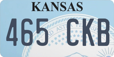 KS license plate 465CKB
