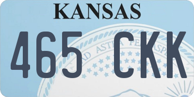 KS license plate 465CKK