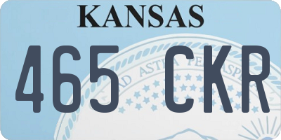KS license plate 465CKR