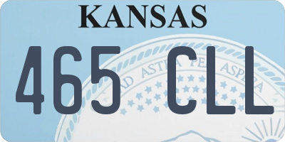 KS license plate 465CLL