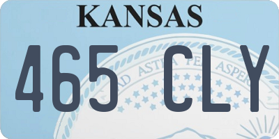 KS license plate 465CLY