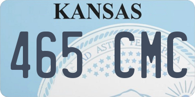 KS license plate 465CMC