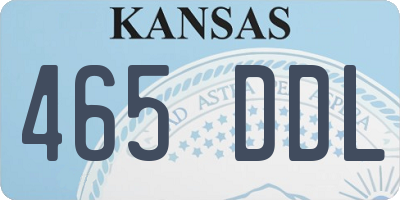KS license plate 465DDL