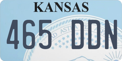 KS license plate 465DDN