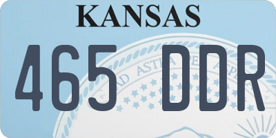 KS license plate 465DDR