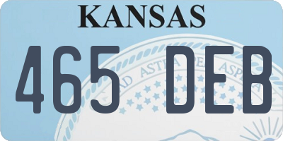 KS license plate 465DEB