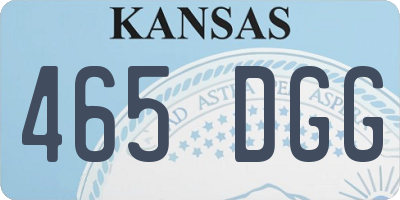 KS license plate 465DGG