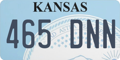 KS license plate 465DNN