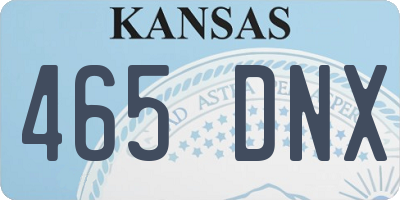 KS license plate 465DNX
