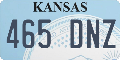 KS license plate 465DNZ