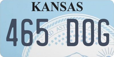 KS license plate 465DOG
