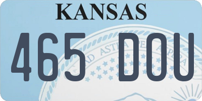 KS license plate 465DOU