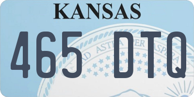 KS license plate 465DTQ