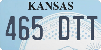 KS license plate 465DTT