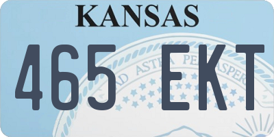 KS license plate 465EKT