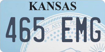 KS license plate 465EMG