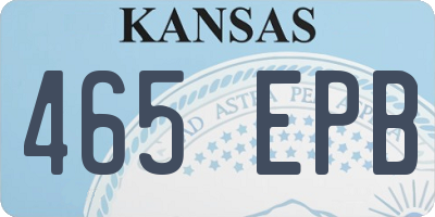 KS license plate 465EPB