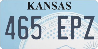 KS license plate 465EPZ
