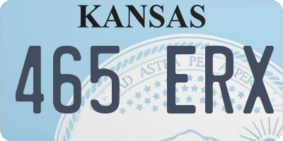 KS license plate 465ERX
