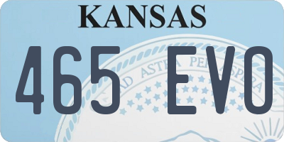 KS license plate 465EVO