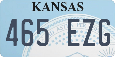KS license plate 465EZG