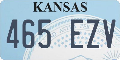 KS license plate 465EZV