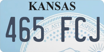 KS license plate 465FCJ