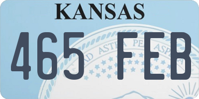 KS license plate 465FEB