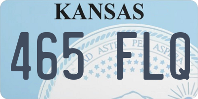 KS license plate 465FLQ