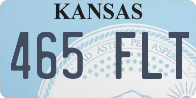 KS license plate 465FLT