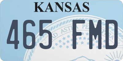 KS license plate 465FMD