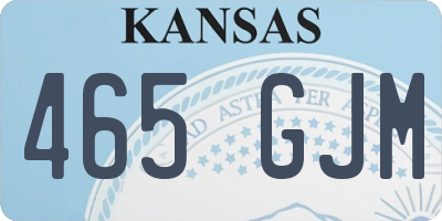 KS license plate 465GJM