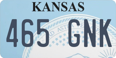 KS license plate 465GNK