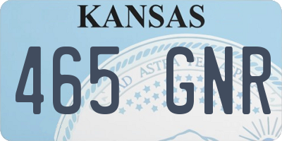 KS license plate 465GNR