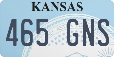 KS license plate 465GNS