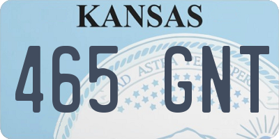 KS license plate 465GNT
