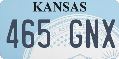 KS license plate 465GNX