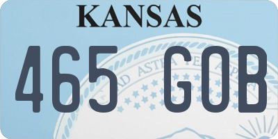 KS license plate 465GOB
