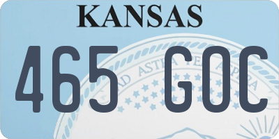 KS license plate 465GOC