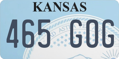 KS license plate 465GOG