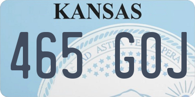 KS license plate 465GOJ