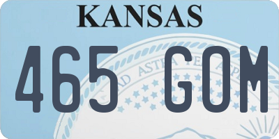 KS license plate 465GOM