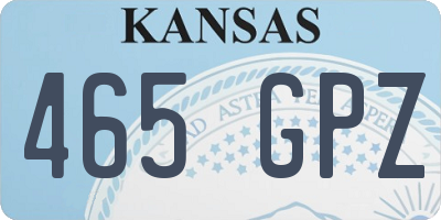KS license plate 465GPZ