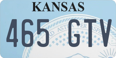 KS license plate 465GTV