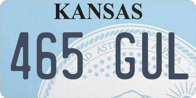 KS license plate 465GUL