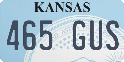 KS license plate 465GUS