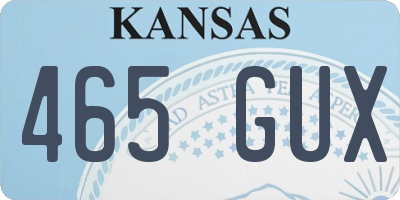 KS license plate 465GUX