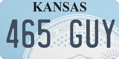 KS license plate 465GUY
