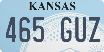 KS license plate 465GUZ
