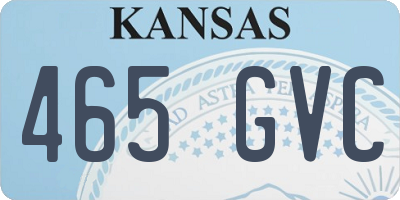 KS license plate 465GVC